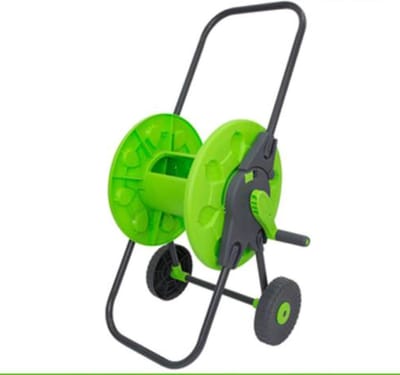 Tuinslang Trolley - Slanghouder Wielen - Tuin Bewateren - Vrijstaand Ontwerp - 60M Capaciteit - Groen