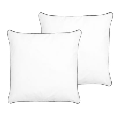 PELISTER - Kussen set van 2 - Wit - 80 x 80 cm - Katoen