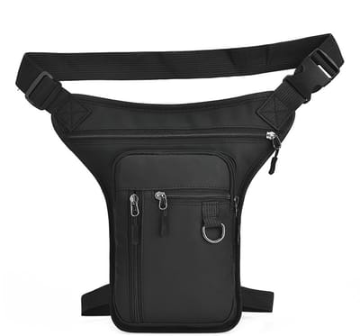 Leg Bag – Zwarte Drop Leg Heuptas voor Heren en Dames – Motor, Outdoor, Reizen, Wandelen