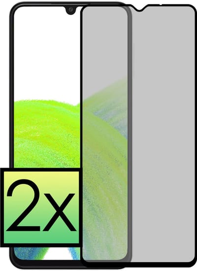 Screenprotector - 2 Stuks - Geschikt voor Samsung Galaxy A33 - Privacy Filter - Beschermglas - Gehard Glas - Tempered Glass - Screen Protector - Anti Spy - Full Display Cover
