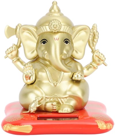 Allecto - Zonne-energie Olifant - Swingende decoratie - Leuk voor thuis en op bureau - Ganesha ontwerp - Energiebesparend - Ideaal als cadeau - V