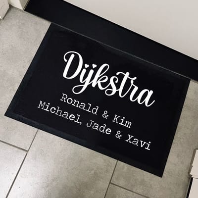 Deurmat met Tekst | Deurmat met Familie naam | Leuk Cadeau voor een gezin | 60x40cm
