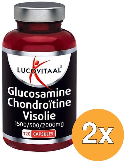 2x Lucovitaal Glucosamine Chondroïtine Visolie (120 capsules)