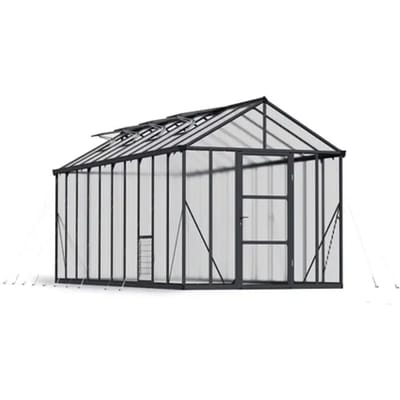 Canopia Tuinkas Glory 8x20 - Polycarbonaat 10mm - Grijs - 253x604x269 Cm