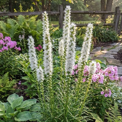 Bloomique - Set van 3 - Liatris Spicata Alba - Knopige Slangenwortel - Winterhard - Vaste plant - 10-20 cm hoog - Pot 9 cm