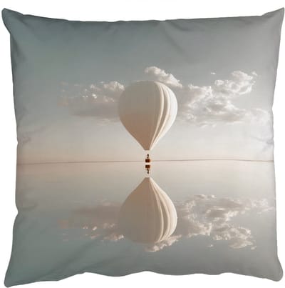 Sierkussens - Kussentjes Woonkamer - 50x50 cm - Luchtballon - Wolken - Water - Blauw