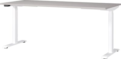 Elektrisch zit-sta Bureau Galileo Wit - Kasjmier - 180x80cm - Hoogte 120 cm - In hoogte verstelbaar