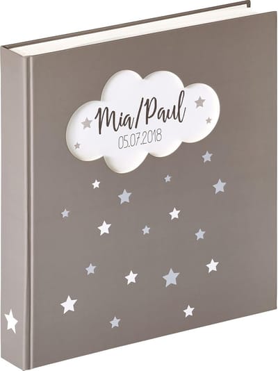 Fotoboek Grijs 28 x 30.5 cm - Insteekalbum Met Thema Pagina's