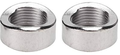 Dailygoods- Zuurstofsensormoer Roestvrij Staal - M18 X 1,5 Schroefdraad - Gekerfde Curve Moer - 2 Stuks - Goede Compatibiliteit