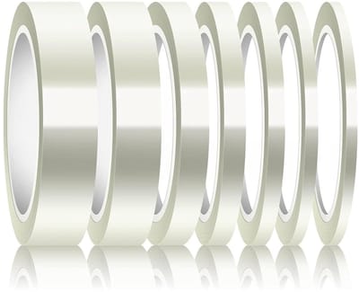 E-Ambar - Hittebestendige Tape voor Sublimatie, Transparant, Polyethyleen, Waterproof, Metaal - 7 Rollen in Verschillende Breedtes