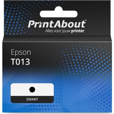 PrintAbout huismerk Inktcartridge T013 (C13T013401) Zwart Geschikt voor Epson