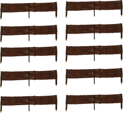 Wilgen Palissade - Rieten Hekwerk - Tuin Afscheiden - Natuurlijk Materiaal - 10 Stuks 100cm - Natuurlijk