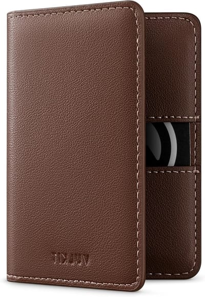 Leren Slimme Bifold Creditcardhouder voor Maximaal 8 Kaarten in Koffiebruin - Compact, Stijlvol en Duurzaam