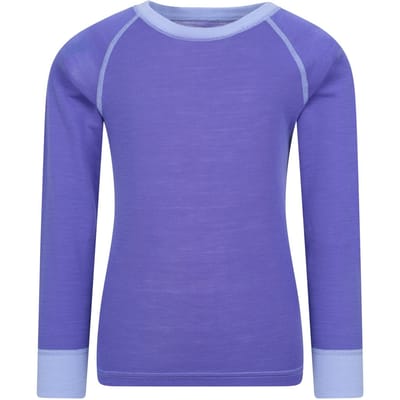 Mountain Warehouse Kinder/Kids Merino II Ronde Hals Base Layer Top (Paars)