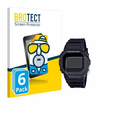 BROTECT - Screenprotector voor Casio G-Shock DW-5600RL-1 - Folie Beschermfolie matte 6 Stuks