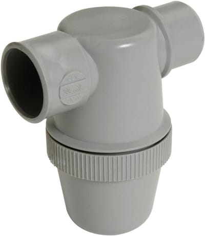 Wastafelsifon PVC - Lijmsifon - Afvoer Leiding - Horizontale Ingang - 50 mm - Grijs