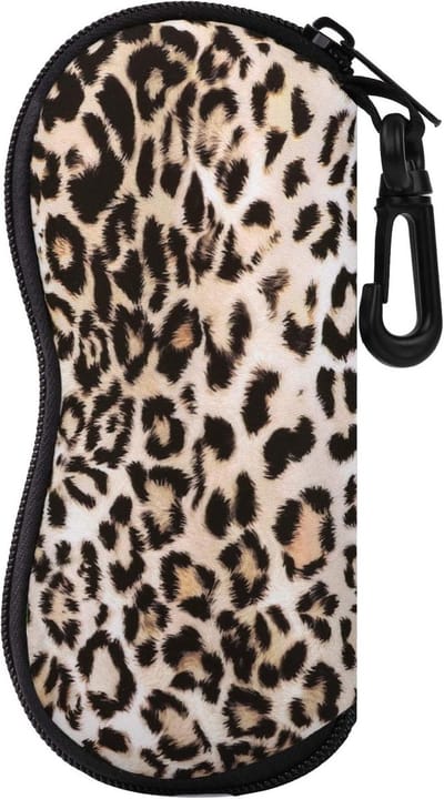 Zachte Neopreen Zippered Zonnebril Case met Riemclip voor Brillen, Make-up en Accessoires, Ideaal voor Reizen en Opbergen