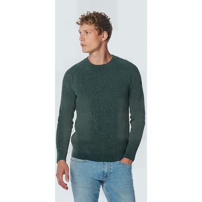No Excess Pullover Crewneck 2 Coloured Steel Maat: XXL | Sweaters Outlet | Heren | Groen