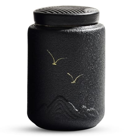 Mini Begrafenis Urn - 100 ML - Urn - Mini Crematie Urn - As Urn - Voor Huisdieren, Honden, Katten of Menselijk As - Crematie As - Mini Urn - ZWART