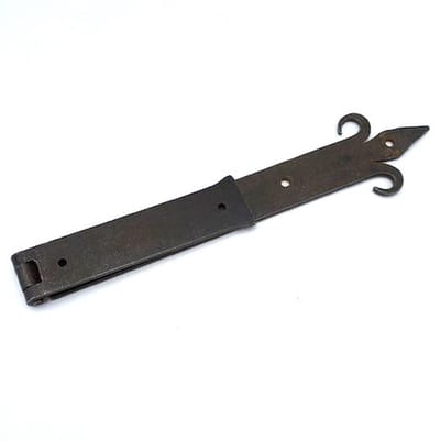 Scharnier Antiek IJzer geroest Franse lelie 270mm