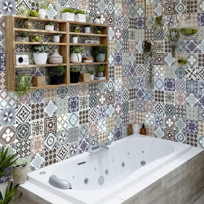 Muurstickers - Zelfklevende tegelmuurstickers voor keuken en badkamer - 60 AROSIOH tegelstickers - 60 stickers 20x20cm