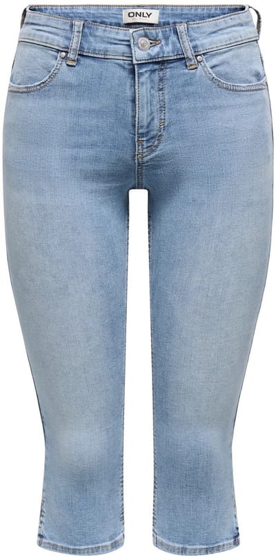 ONLY Denim shorts ONLBLUSH Mid waist Skinny fit capri Denim shorts