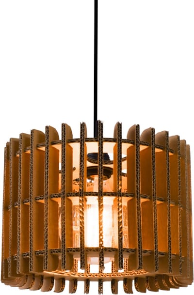 Kartonnen leeuwarden lamp - 40cm - 4 maten | E27 - Kartent