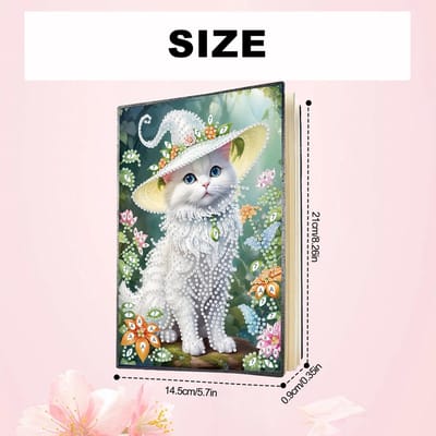 Painting Notebook kat 145 x 210 mm groot en helder diamond painting notitieboek Crystal Art notitieboek A5 blanco dagboek set dagboek dagboek schetsboek meisjes blokken schriften