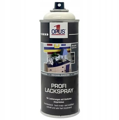 Opus1 - acryl lak spray - RAL 9010 - 400 ml - sneldrogend hoogglans wit