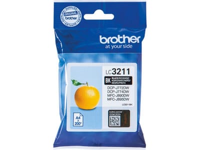 Originele Brother inktcartridge LC-3211BK, één verpakking, zwart