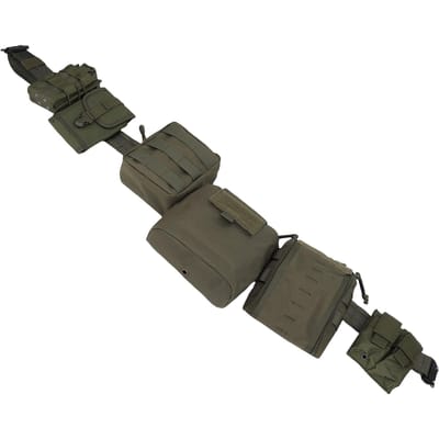 Ceinture utilitaire avec pochettes QR en nylon réglable, ceinture d'équipement multifonctionnelle pour le camping en plein air