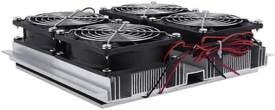 Halfgeleider Koelplaat - Thermoelektrische Koeler - Elektronische Koeling - Hoge Wattage - 29 x 18 x 19 cm - Zilver