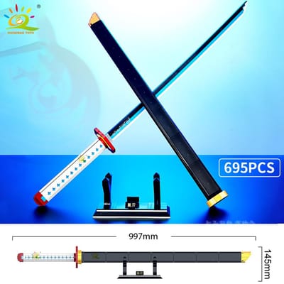 Samurai Zwaard Bouwstenen Ninja Blade Katana Japanse Anime Vlinder Nichirin Mes Stenen Kinderspeelgoed voor Volwassenen NO BOX