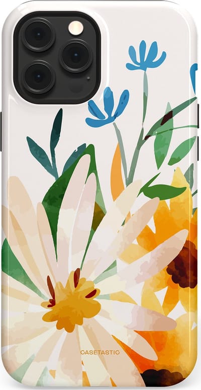Casetastic Hoesje Geschikt voor Apple iPhone 12 Pro Max Magsafe - Stijlvolle Beschermende Duo-layer Case - Veld vol zon