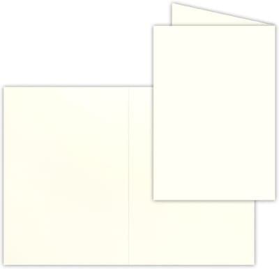 Vouwkaarten DIN A6 - Dubbele kaarten Blanco - Wenskaarten Maken - Ongevouwen Geleverd - 105 x 148 mm - Natuurwit