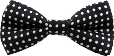 Fako Fashion® - Vlinderstrik - Vlinderdas - Print - 12cm - Zwart/Witte Stippen