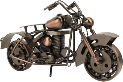 Retro Motor Model van IJzer - Handgemaakt Collectible Sculptuur voor Motorliefhebbers als Desk Decor en Ornament