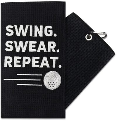 Nivard Golf Handdoek - Golfhanddoek - Golf Accessoires - Towel - Comfortabel - Zwart