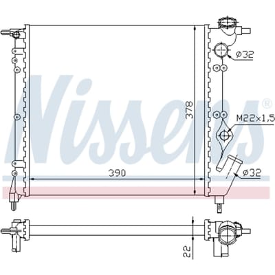 Radiator, motorkoeling NISSENS 63929