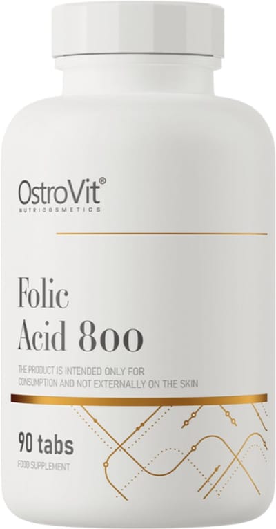 OstroVit - Folic Acid - 90 Tablets - 800 µg Vitamine B9, B11 - Supplements