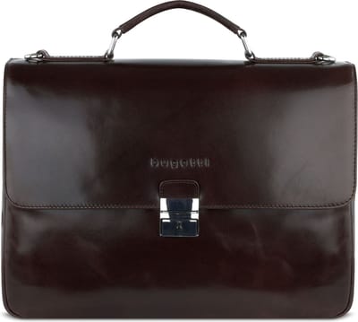 bugatti Leren Afzonderlijke gevallen Laptoptas met laptopvak Romano Briefcase Brown Donkerbruin
