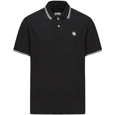 Pretty Green Heren Barton Korte Mouwen Polo Shirt (Zwart)