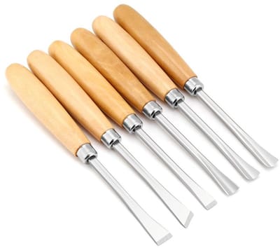 Professionele Houten Scharen Set van 6 Stuks voor Houtbewerking, Ambacht en Beeldhouwen