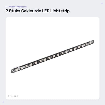 Dailygoods- LED Strip 270mm - 3D-printer LED-lichtstrip - WS2812B Kralen - Gekleurde Verlichting - DC5V - Duurzaam en Betrouwbaar - Lichtbalk