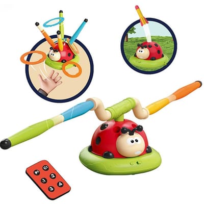 Multifunctionele Touwtjespringmachine Ringenspel Kinderspeelgoed 3-in-1 Verstelbare Sportmachine Somatosensorisch Speelgoed Cadeaus voor Kinderen beige