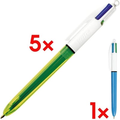 5x 4-kleuren balpen »4 Colours Fluo« incl. 4 kleuren balpen »4 Colours Orginal«