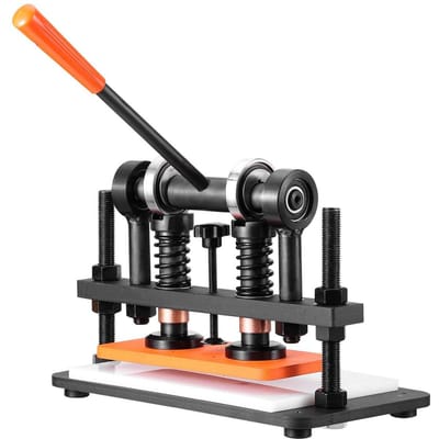 Machine de découpe de cuir, Plaque de gaufrage 10,2 x 4,7 pouces, Presse manuelle à découper, Course de pression 0,47 pouce, Machine de gaufrage de cuir, Double arbre de guidage, Découpe à la matrice