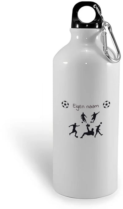 Hacebo® - Voetbal met eigen naam - waterfles - Voetbal - liefhebber - Cadeau - Verjaardag - Geschenk - Gepersonaliseerd - Jongens en meisjes - water fles - 400ML