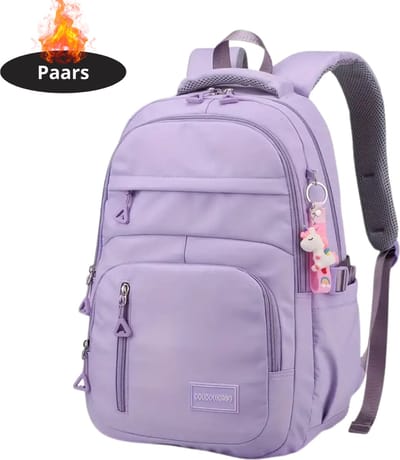 Livano Rugzak - Dames - Heren - Meisje - Jongens - Backpack - Schooltas - Laptoptas - Paars