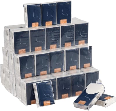 Mini Zakdoekjes - Reisformaat Pakjes - Voor Onderweg - Herbruidbare Sluiting - 80 Pakjes - Wit